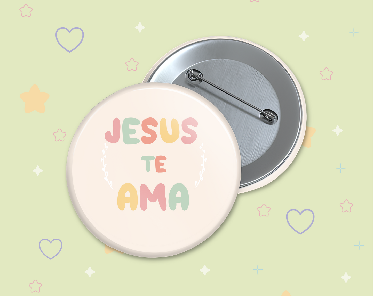 A Reminder of HIS Love Jesus Te Ama Button Badges