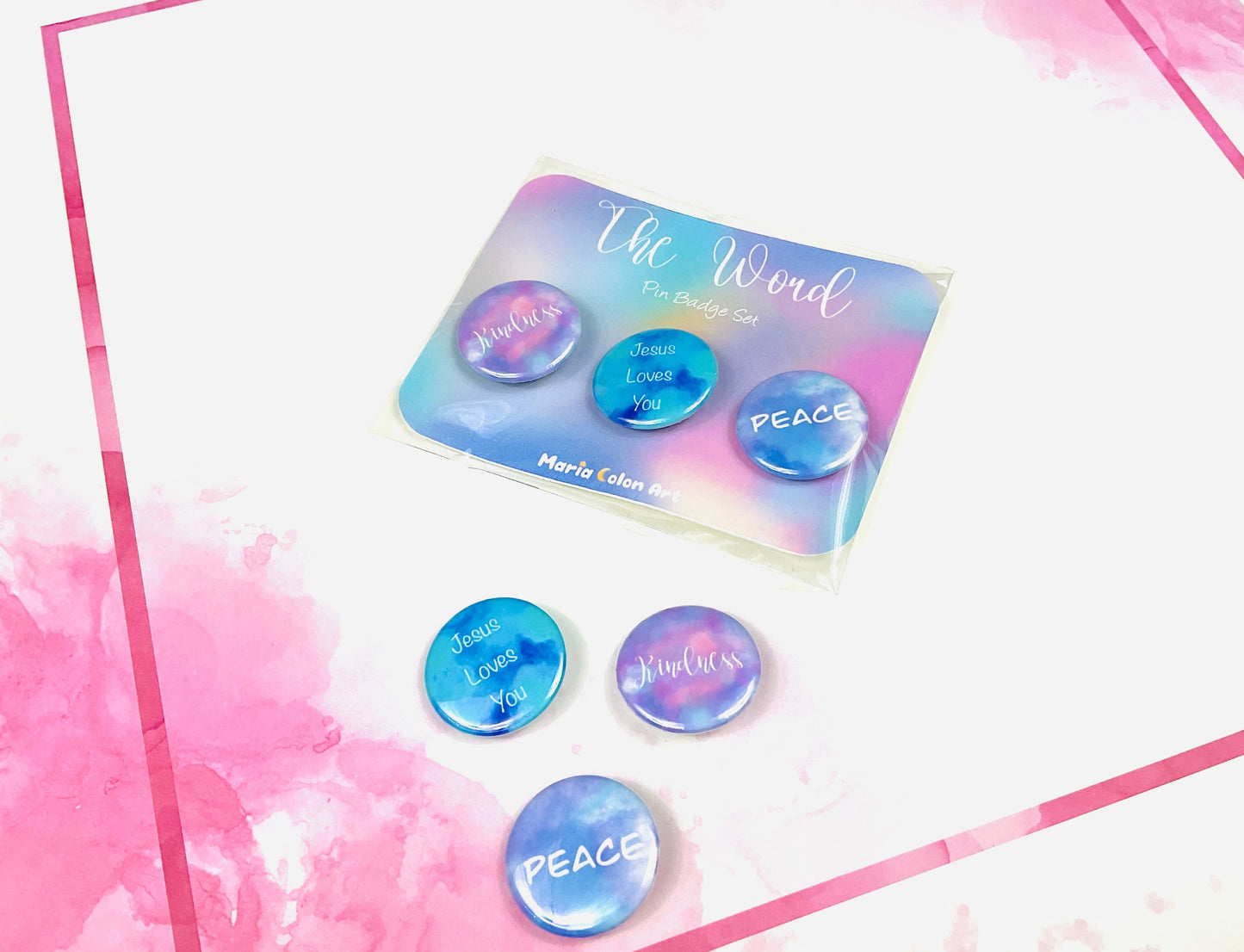 The Word Style 2 Button Badges