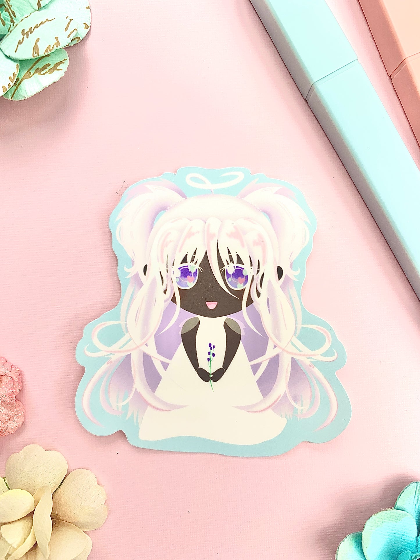 Chibi Lavender Mint Sticker
