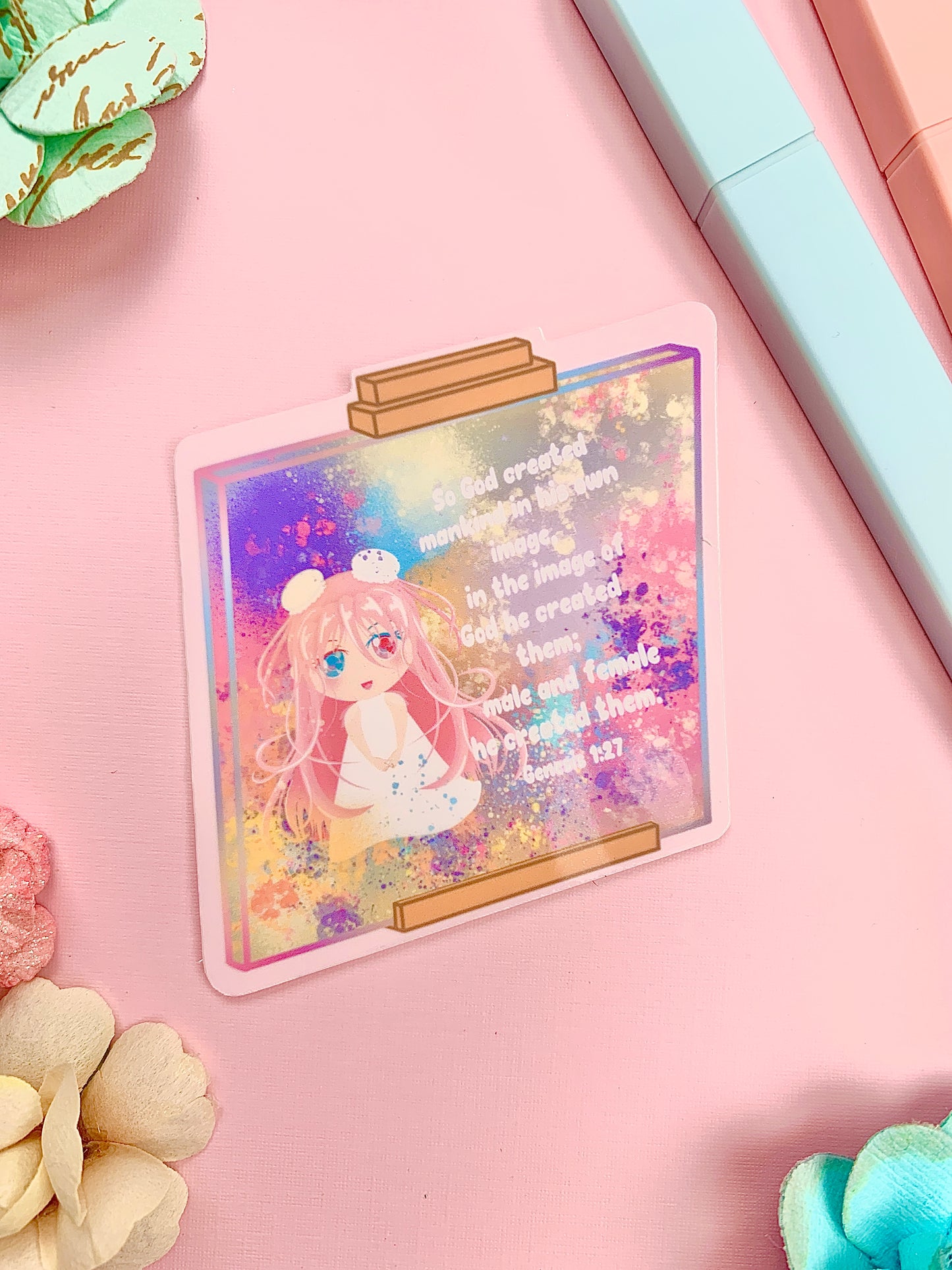 Chibi Cotton Candy Canvas Sticker