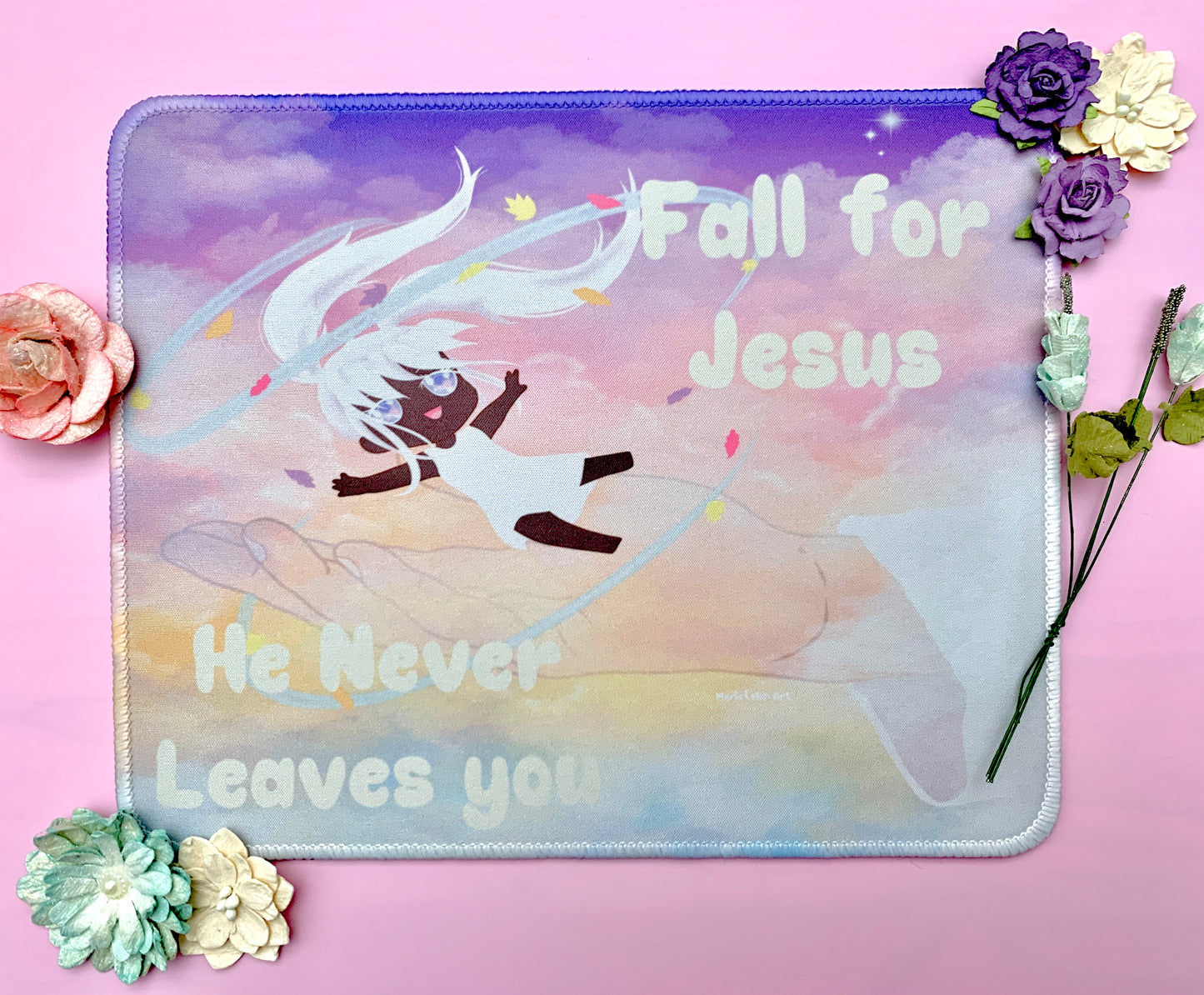 Sunset Lavender Mint Mouse Pad