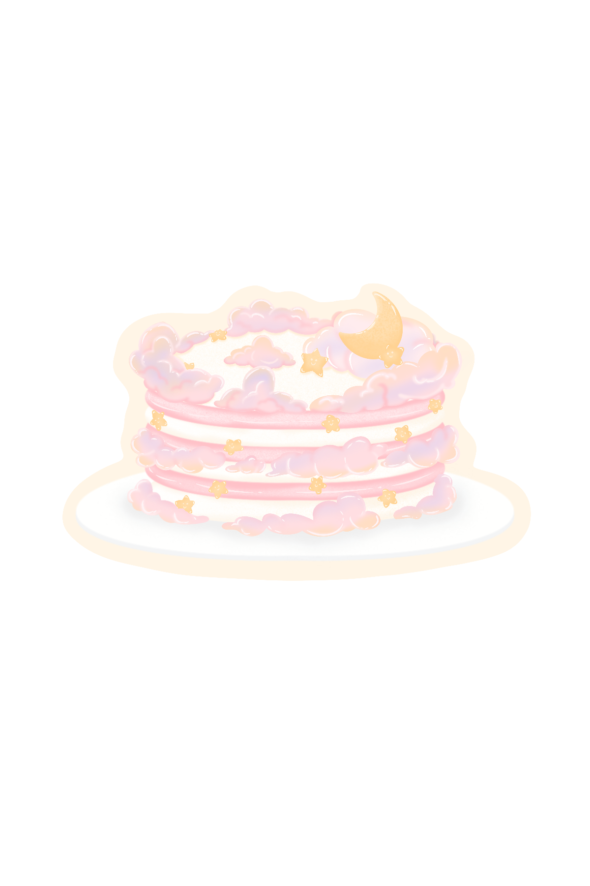 Mooncake Dessert Sticker