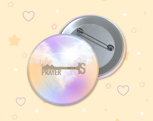 Prayer is Key Button Badge